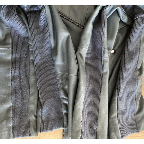 Vince Grey Leather Jacket - Picture 12 of 14